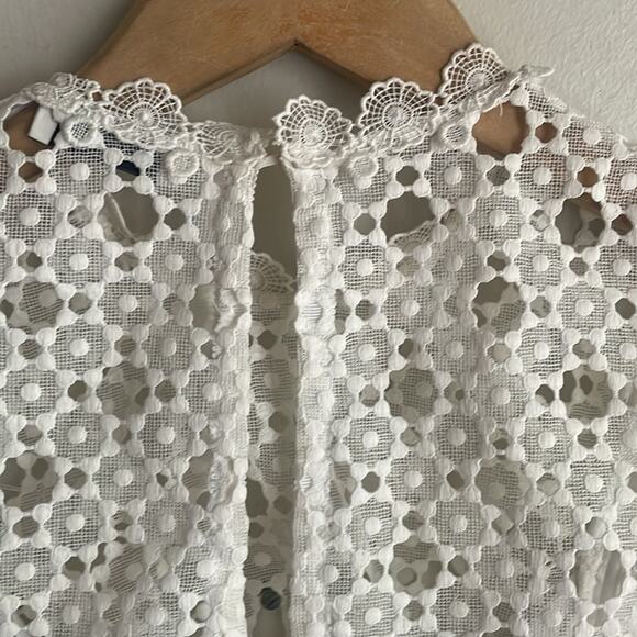 SANDRO PARIS Gab Floral-Lace Pattern Dress Pink White - Picture 11 of 16